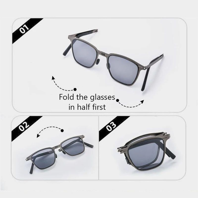 Portable UltraLightweight Folding Polarized Sunglasses For Fishing Everyday Wear 3