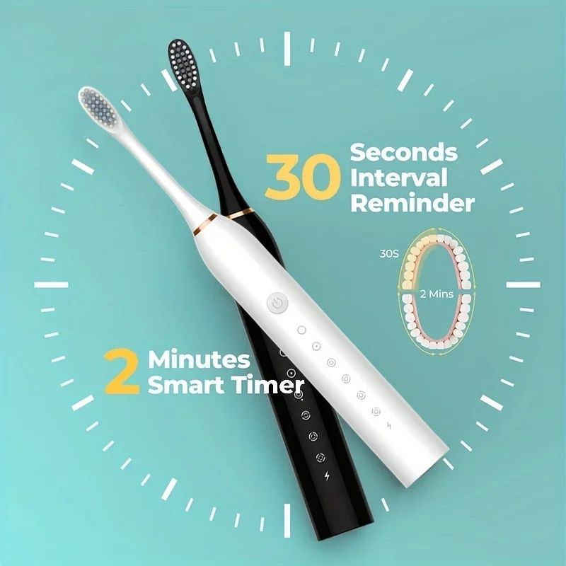 Premium Universal Rechargeable SixSpeed Automatic Electric Toothbrush Gentle Soft Bristle Care For 0