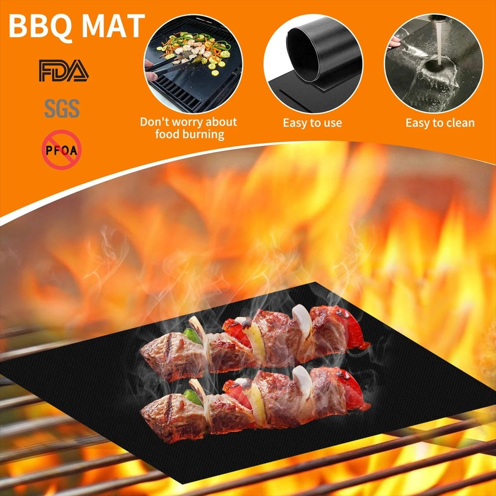 Stainless Steel Rolling BBQ Grill Basket For Vegetables Meat Seafood 1