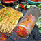 Stainless Steel Rolling BBQ Grill Basket For Vegetables Meat Seafood 2