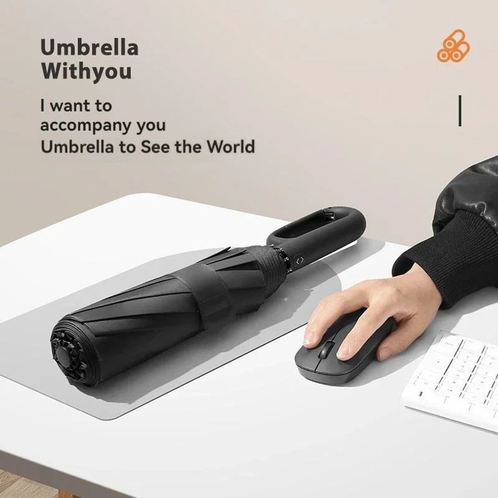 WindShield Pro 20Rib Fully Automatic Extra Large Folding Umbrella For Rain Sun 3