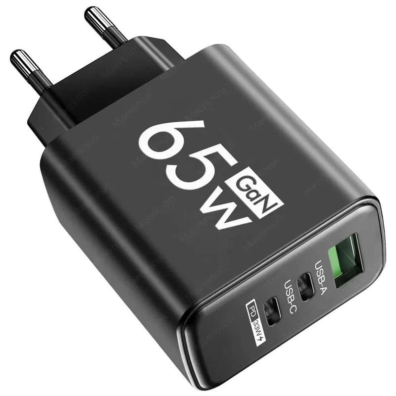 65W GaN Fast Charging USBC MultiPort Charger For IPhone Samsung More 5