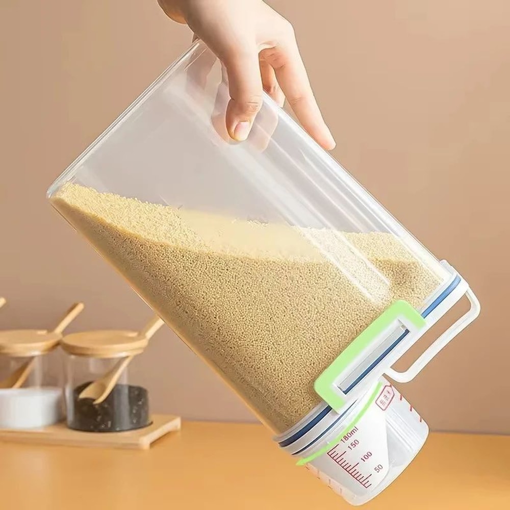 Airtight MoistureProof Grain Storage Jar For Rice Grains Pet Food 5