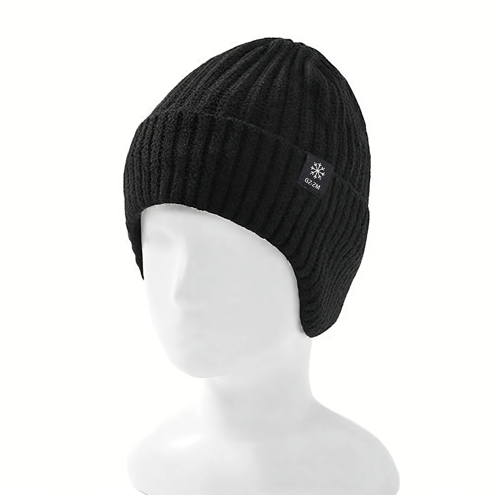 Winter Warm Wool Knit Hat With Ear Protection For Men 6