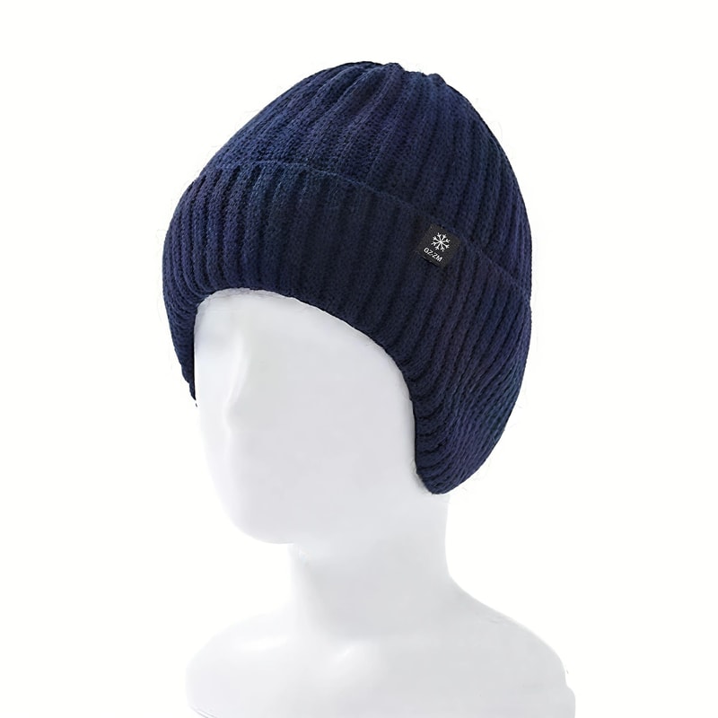 Winter Warm Wool Knit Hat With Ear Protection For Men 8