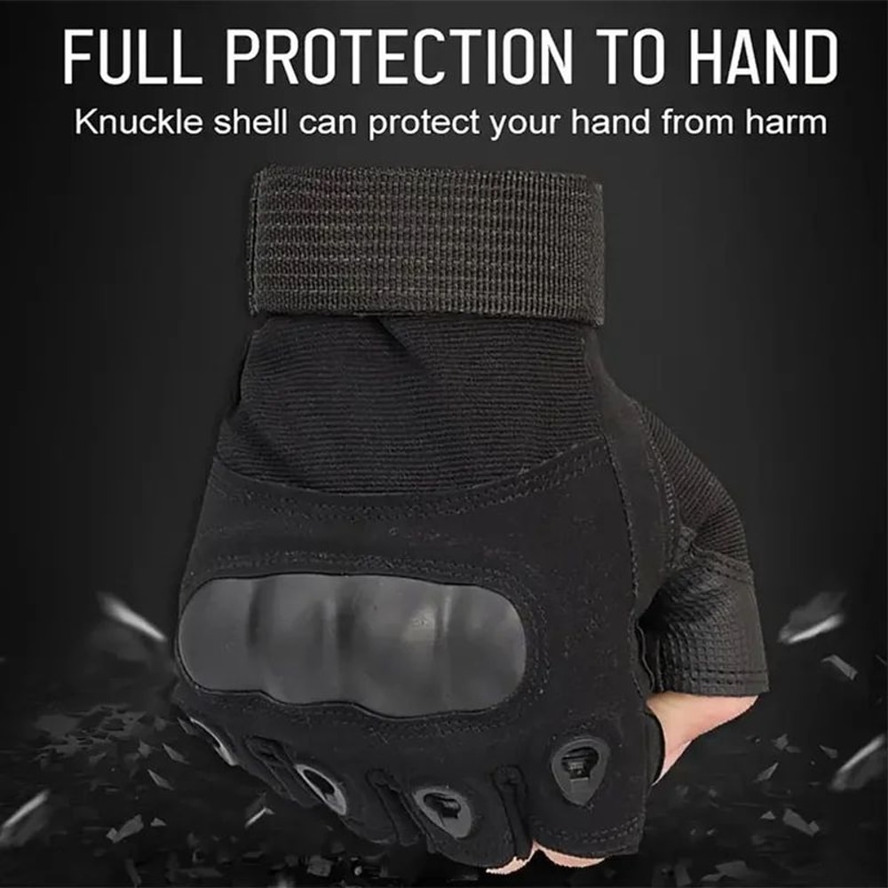 Tactical Fingerless Gloves For Men Breathable AntiSlip Outdoor Shooting Cycling Gloves 3