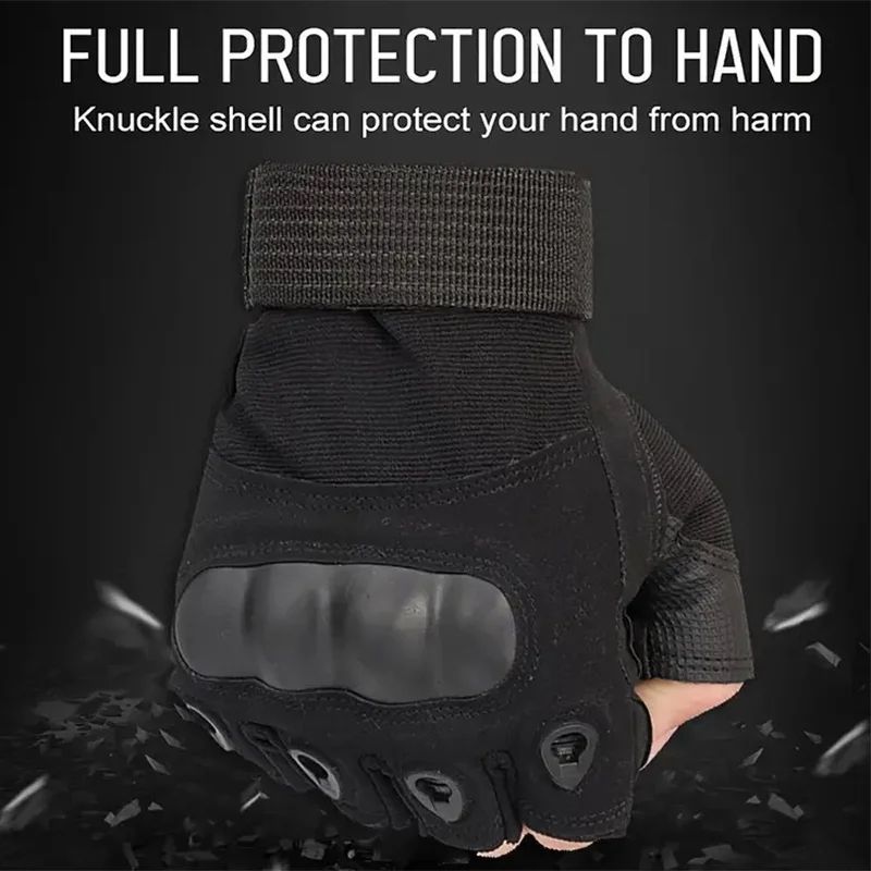 Tactical Fingerless Gloves For Men Breathable AntiSlip Outdoor Shooting Cycling Gloves 3
