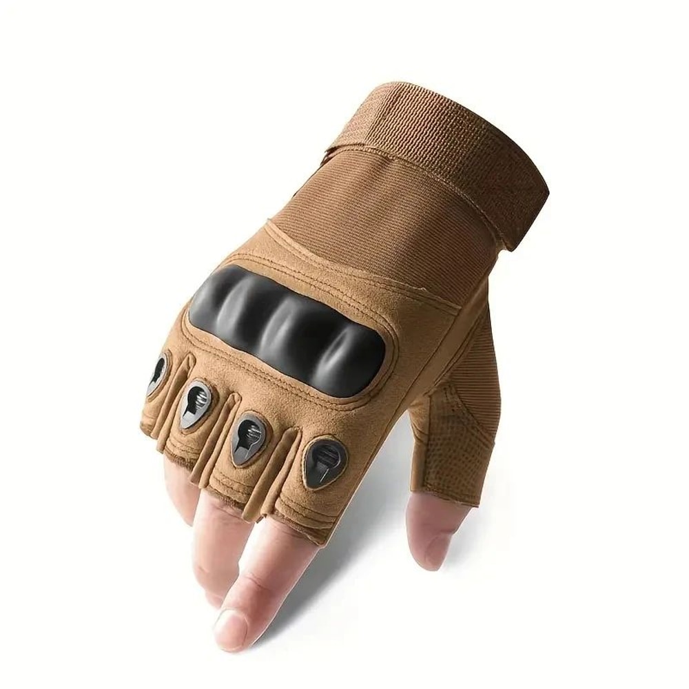 Tactical Fingerless Gloves For Men Breathable AntiSlip Outdoor Shooting Cycling Gloves 8