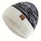 Korean Letter Knit Beanie Thick Winter Wool Cap For A Flattering Fit 7