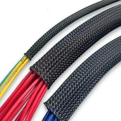 3m expandable braided cable sleeve 19 mm – black pet wire protection & cable management tubing