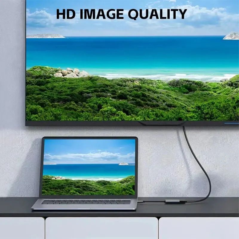 USBC To HDMI 4K Adapter Seamless Screen Sharing For Work Play Travel 4