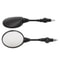 Universal 10mm Folding Motorcycle Side Mirror AntiFall Round Rearview Black 4