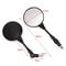 Universal 10mm Folding Motorcycle Side Mirror AntiFall Round Rearview Black 1
