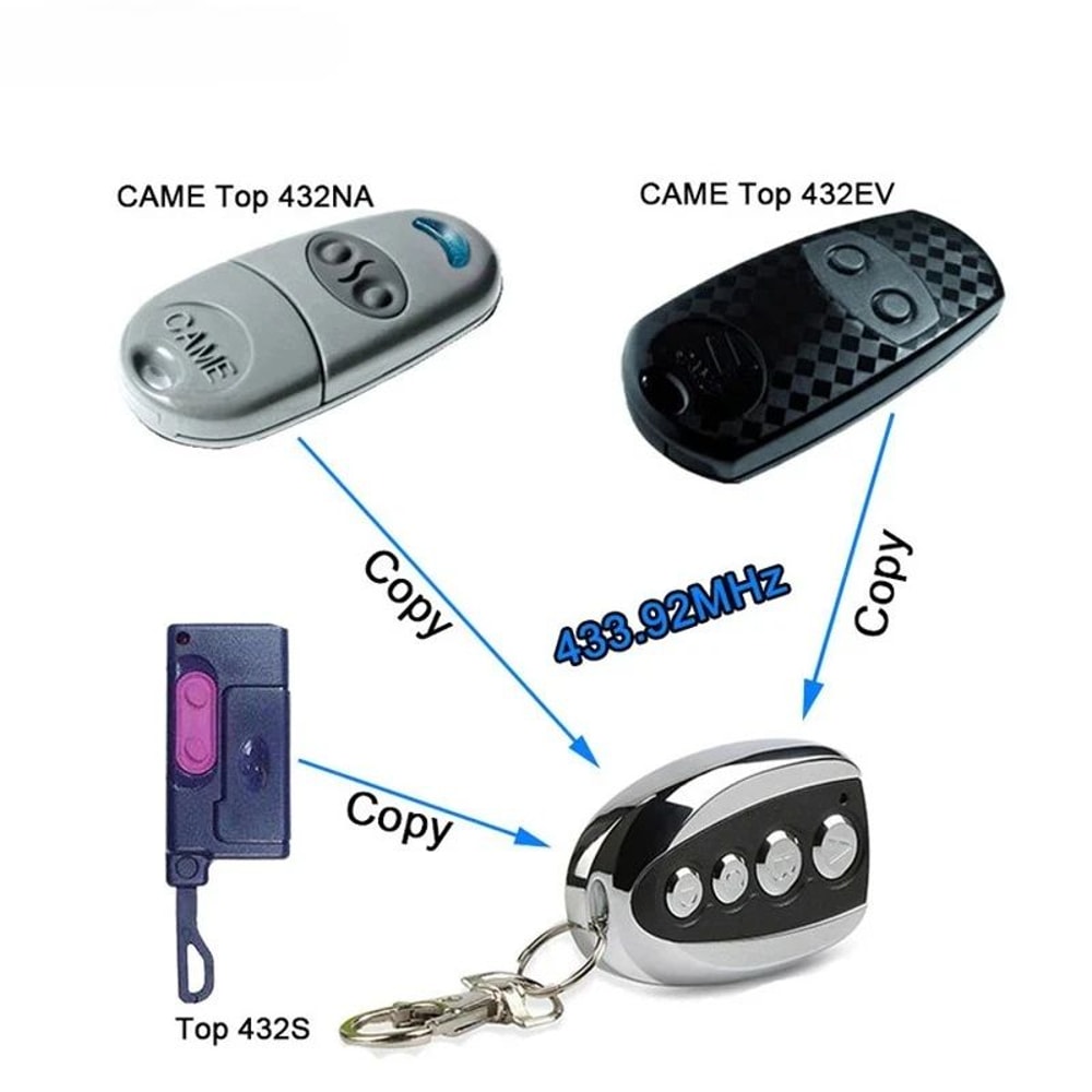 433MHz Universal RF Remote Control Cloner For Garage Doors Car Gates 2