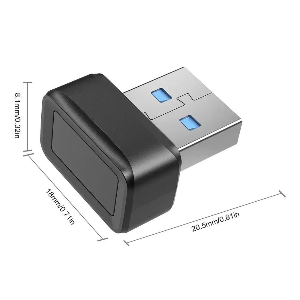 USB Fingerprint Scanner For Windows Hello Secure Login Key 1