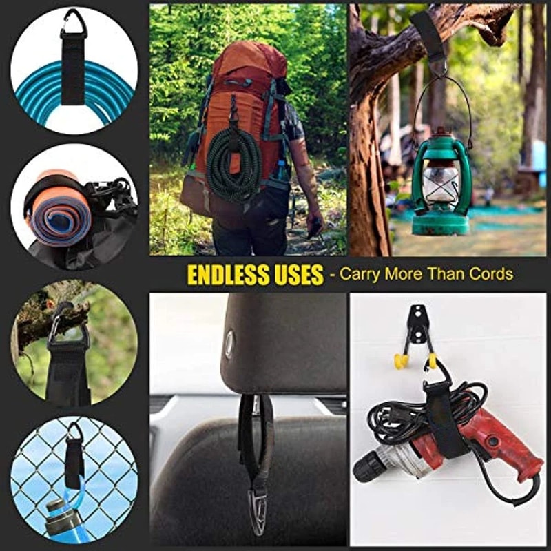 HeavyDuty Nylon Cord Organizer Holder With Triangle Buckle Reusable Wire Management Straps For Cab 5