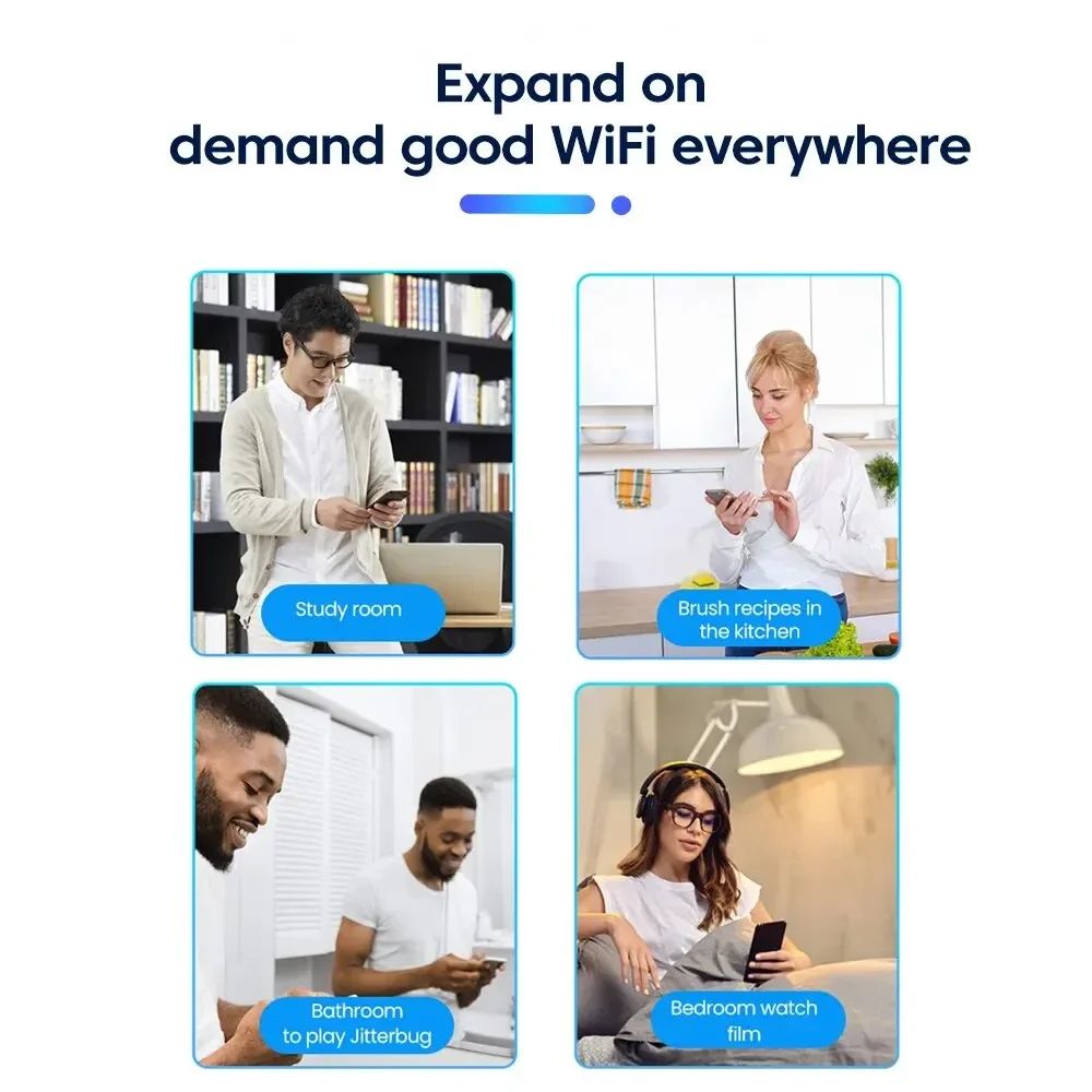 LongRange WiFi Extender 300Mbps Wireless Signal Repeater Home WiFi Booster 5