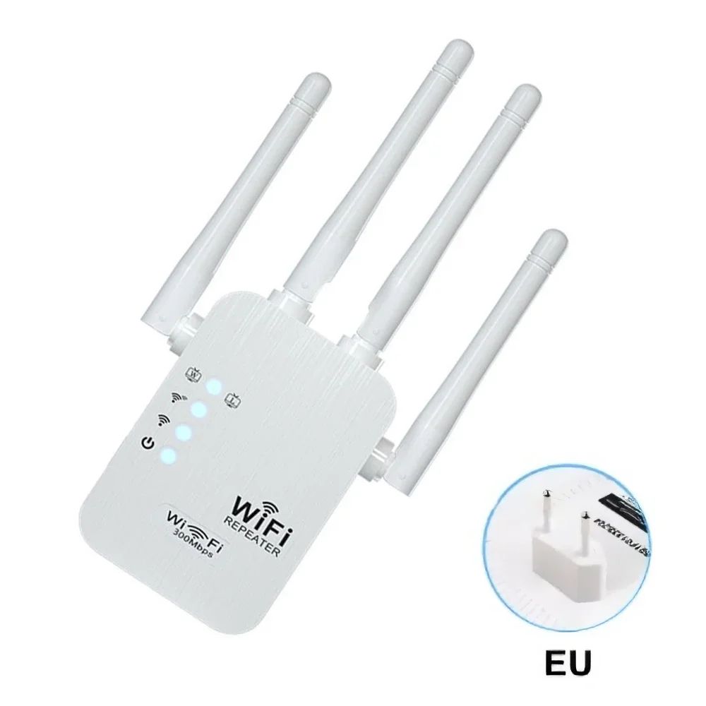LongRange WiFi Extender 300Mbps Wireless Signal Repeater Home WiFi Booster 6