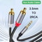 35mm To RCA Audio Cable Adapter For TV Speakers Amplifiers Aux Jack To Dual RCA Male Splitter 0