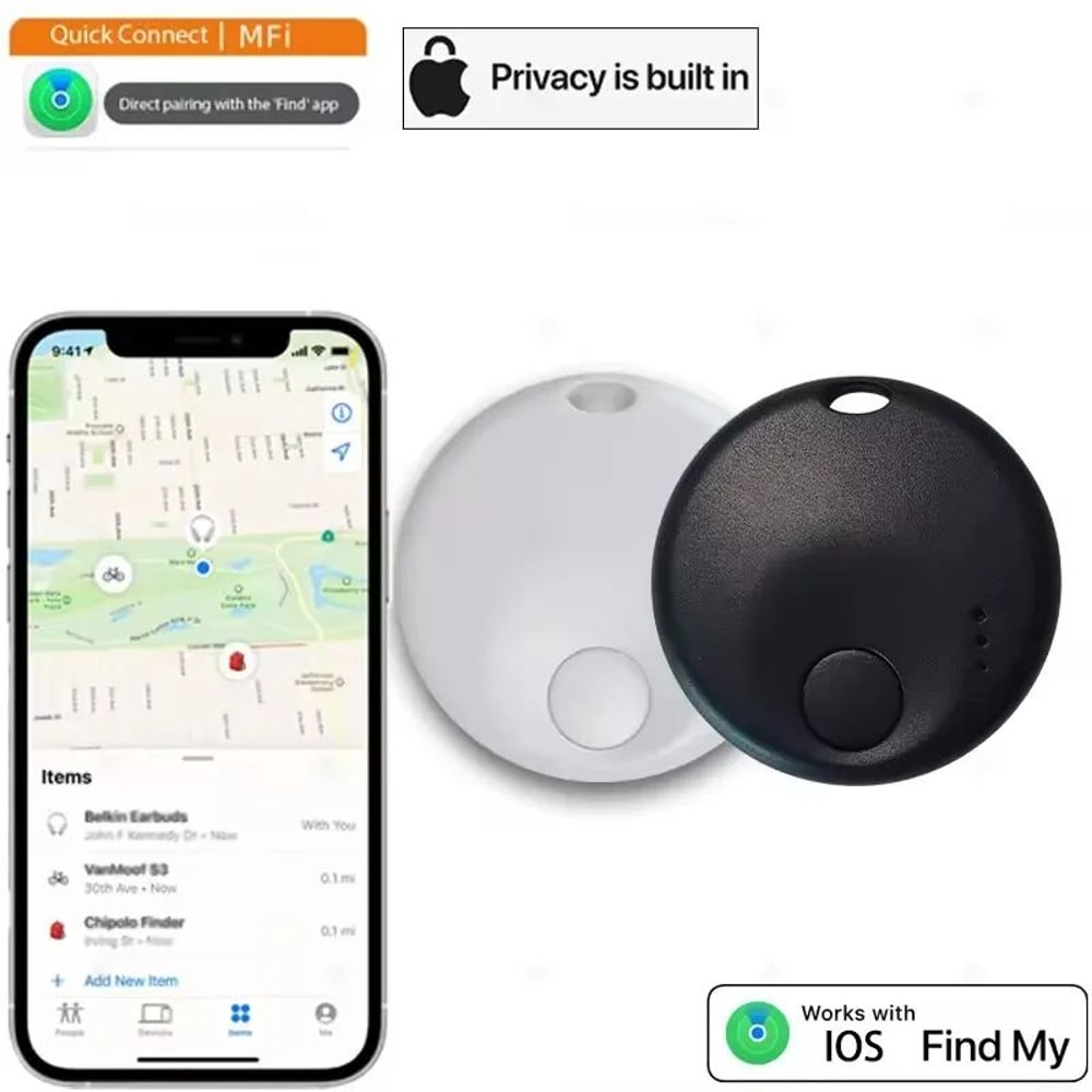 Mini Smart Bluetooth Tracker For Apple Find My IOS Key Luggage Backpack Locator 4