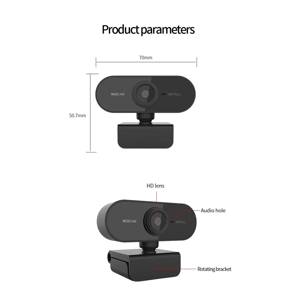 1080P HD Mini USB Webcam With Microphone For Clear Video Calls 1