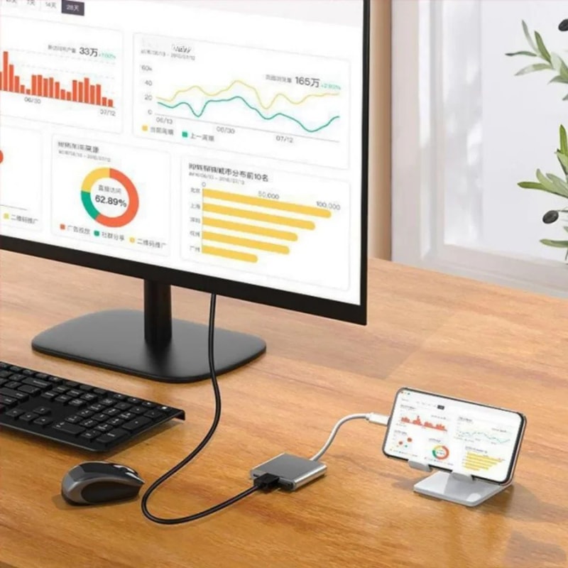 3in1 USBC Hub With 4K HDMI Adapter For Laptop Phone 1