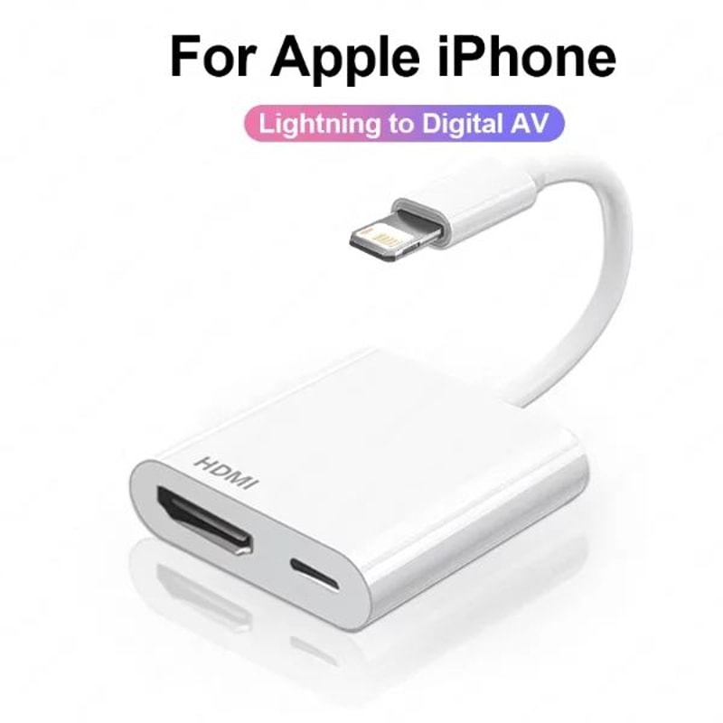 2in1 Fast Charging Lightning To HDMI OTG Adapter With Card Reader 1080P 6