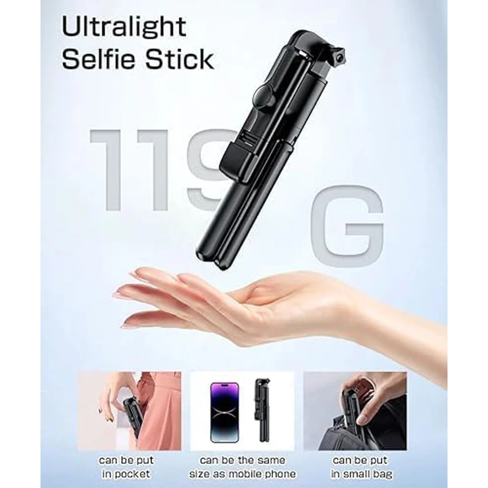 FlexPro Bluetooth Selfie Stick Tripod With Wireless Remote Extendable Phone Stand For Photos Video 2