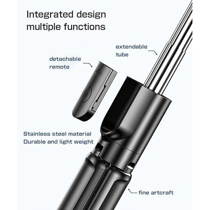 FlexPro Bluetooth Selfie Stick Tripod With Wireless Remote Extendable Phone Stand For Photos Video 4