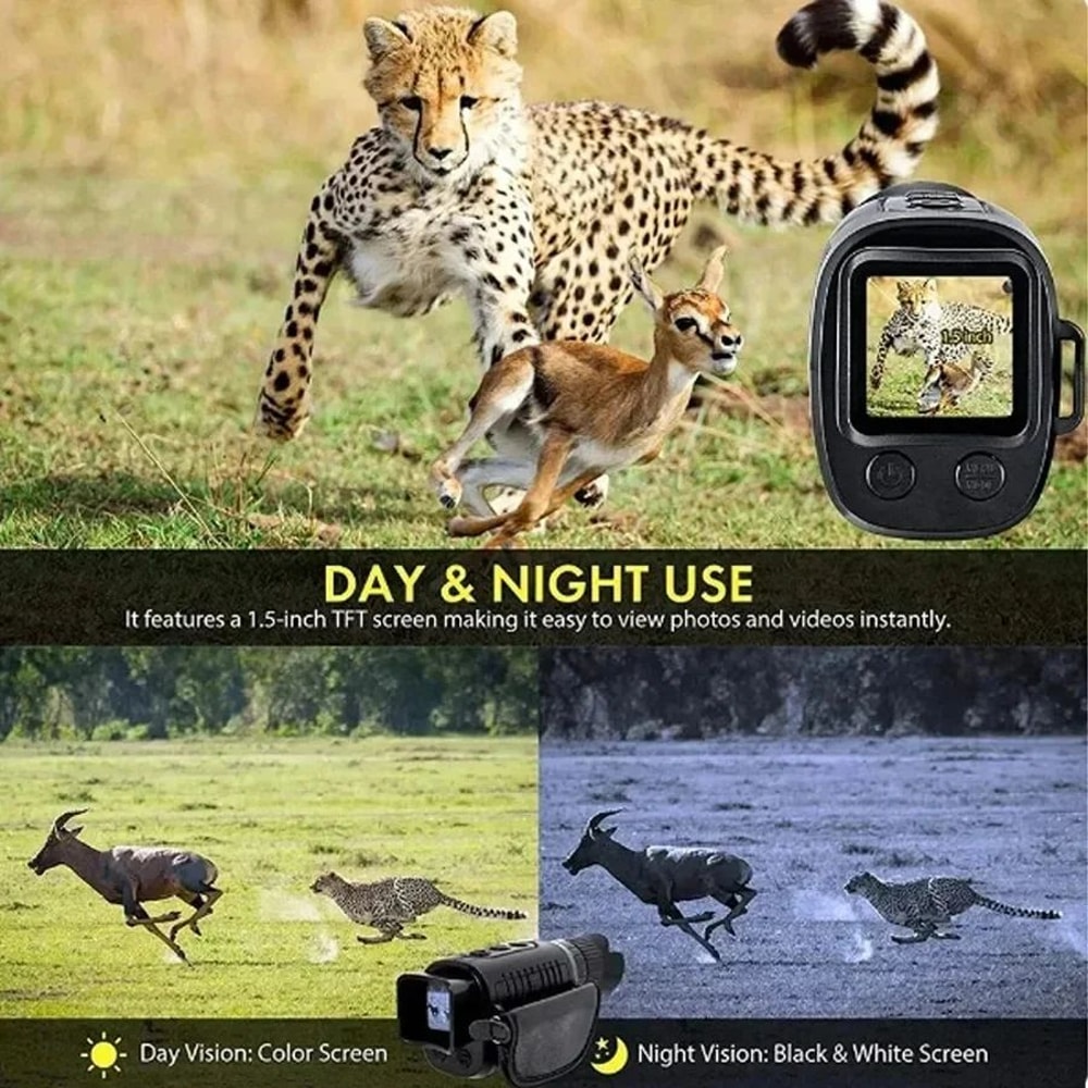 Digital Night Vision Monocular With Infrared 5X Zoom Long Range 300M Optical Viewer 4