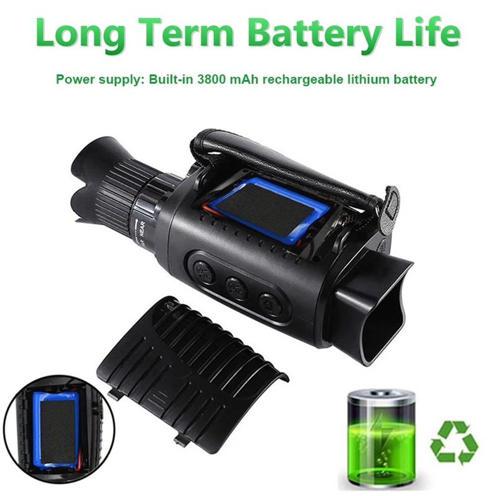 Digital Night Vision Monocular With Infrared 5X Zoom Long Range 300M Optical Viewer 6