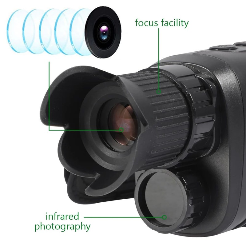 Digital Night Vision Monocular With Infrared 5X Zoom Long Range 300M Optical Viewer 7