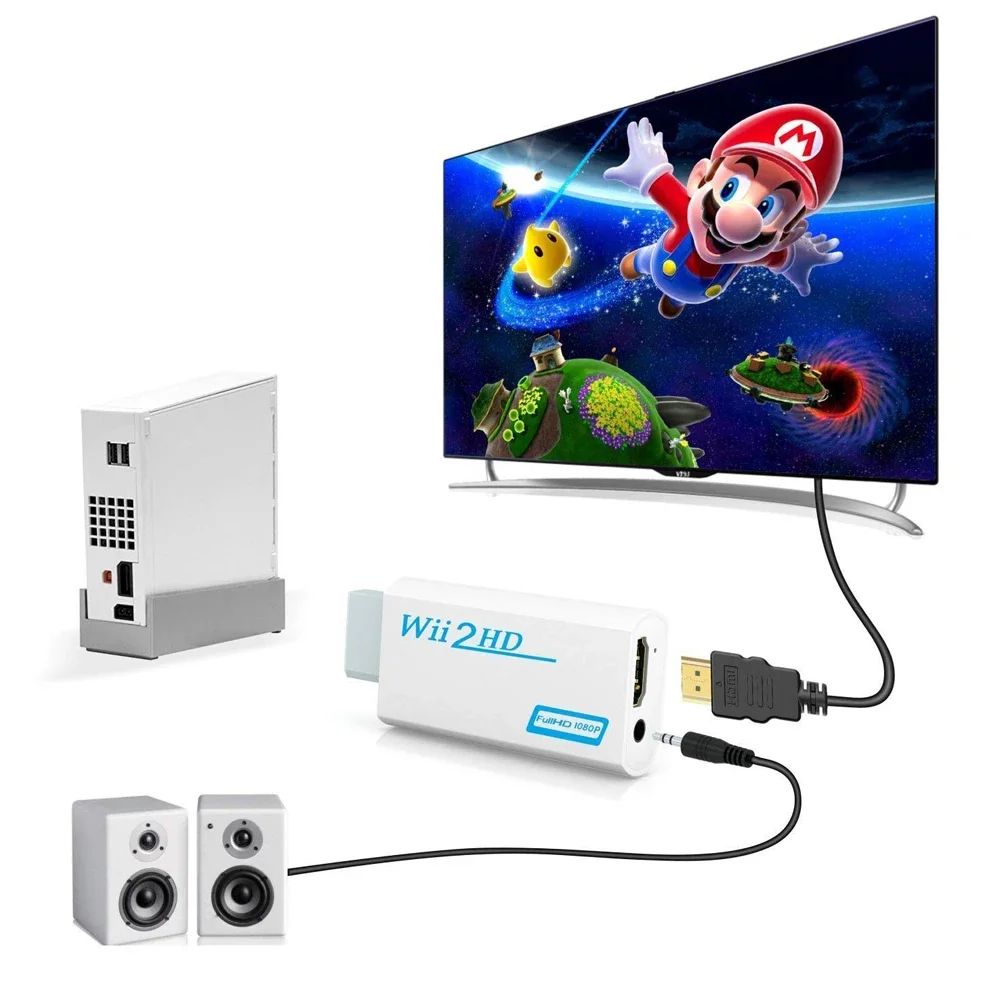 Wii To HDMI 1080P Converter Adapter For Full HD TV Monitor 0