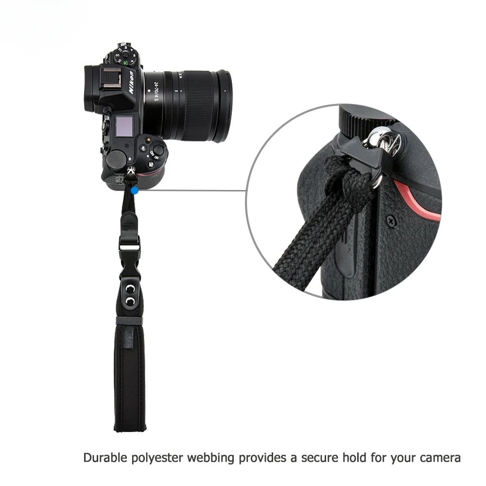 JJC Adjustable Neoprene Camera Wrist Strap For DSLR Mirrorless Cameras 2