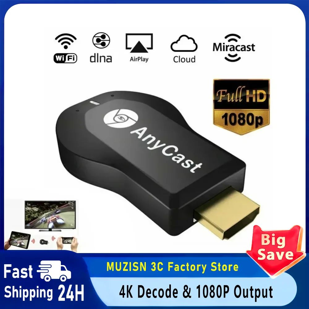 M2 Plus Wireless HDMI Display Dongle 4K Screen Mirroring TV Stick For IOS Android 1