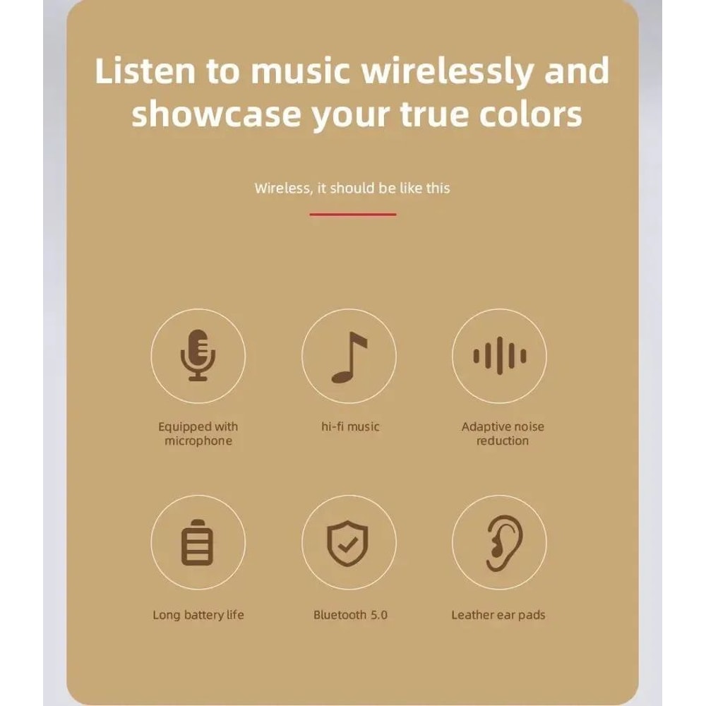 P47 Wireless Bluetooth Headphones With Noise Isolation HandsFree Calls 7