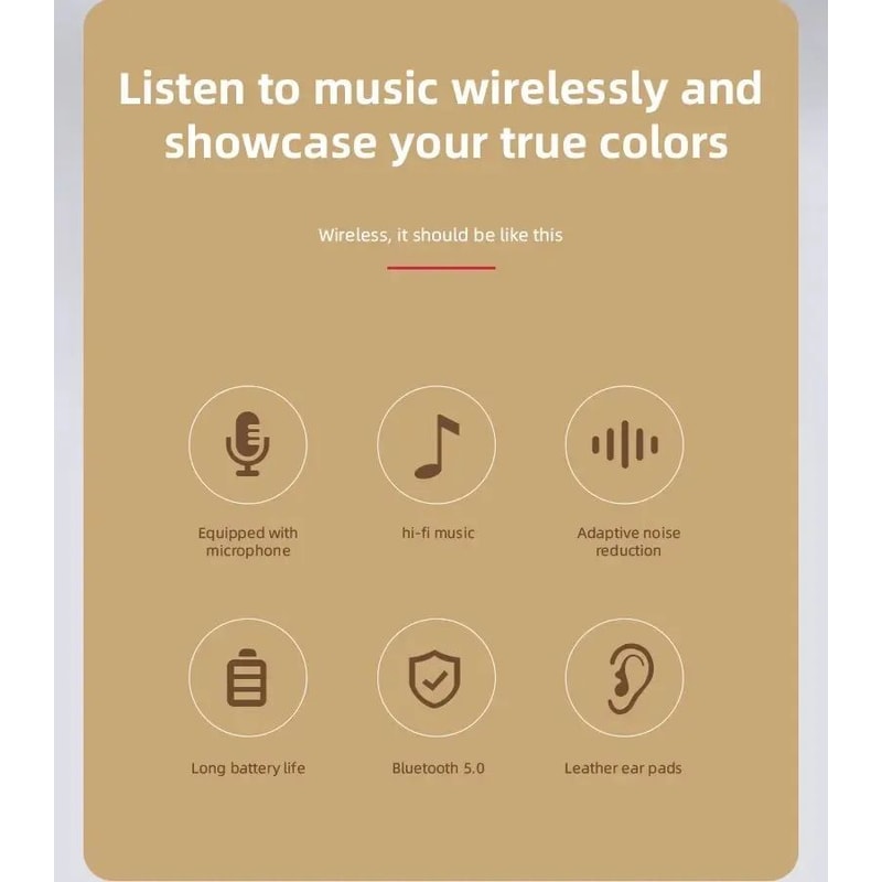 P47 Wireless Bluetooth Headphones With Noise Isolation HandsFree Calls 7