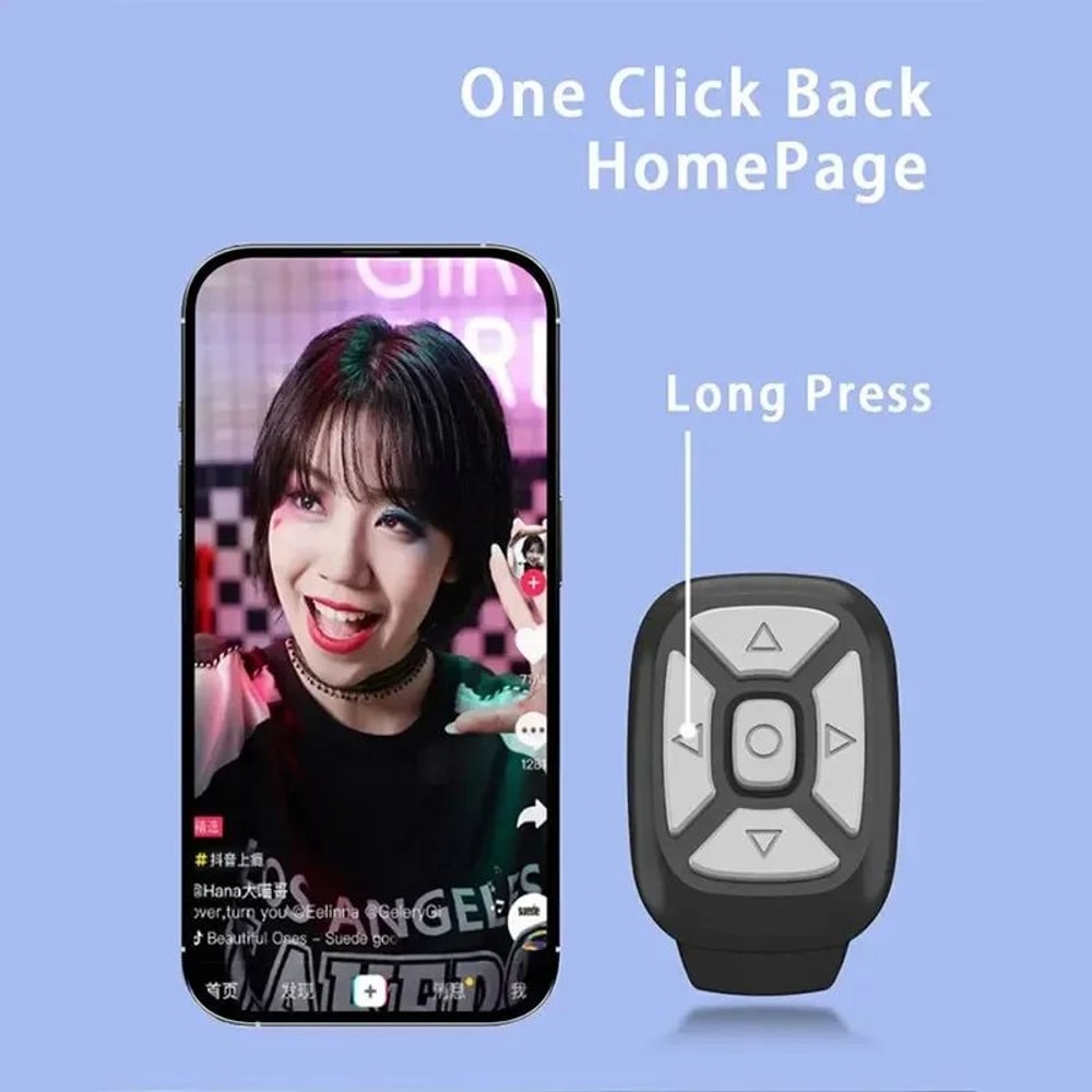 Bluetooth Selfie Remote Ring For Phones Wireless Camera Music Controller 1