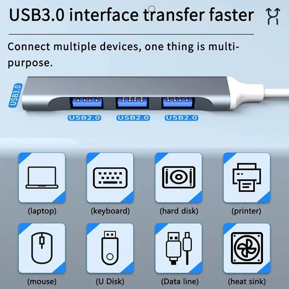 UltraSlim USBC 4Port USB 30 Hub Adapter 2