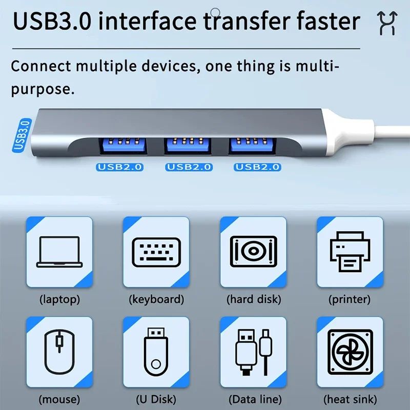 UltraSlim USBC 4Port USB 30 Hub Adapter 2