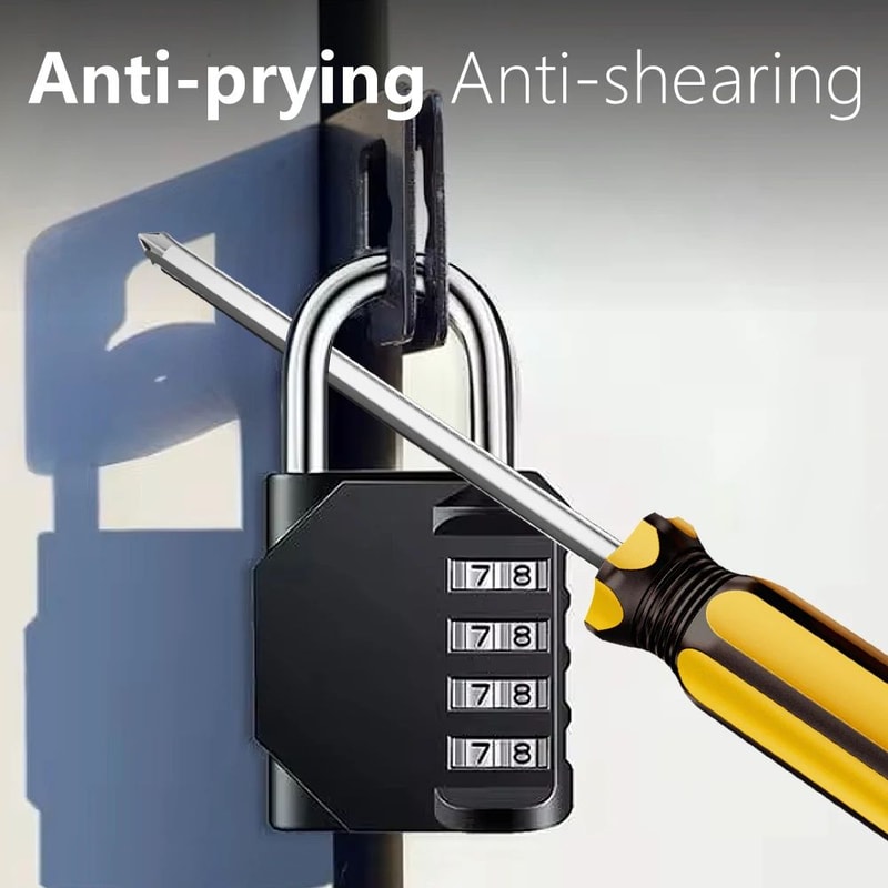 SecureGuard 4Digit Waterproof Combination Padlock For Luggage Doors Lockers 2