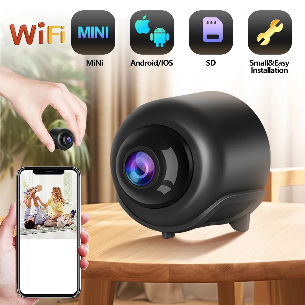 NextGen Mini WiFi Camera Compact Indoor Security Camera With Night Vision Remote Monitoring 0