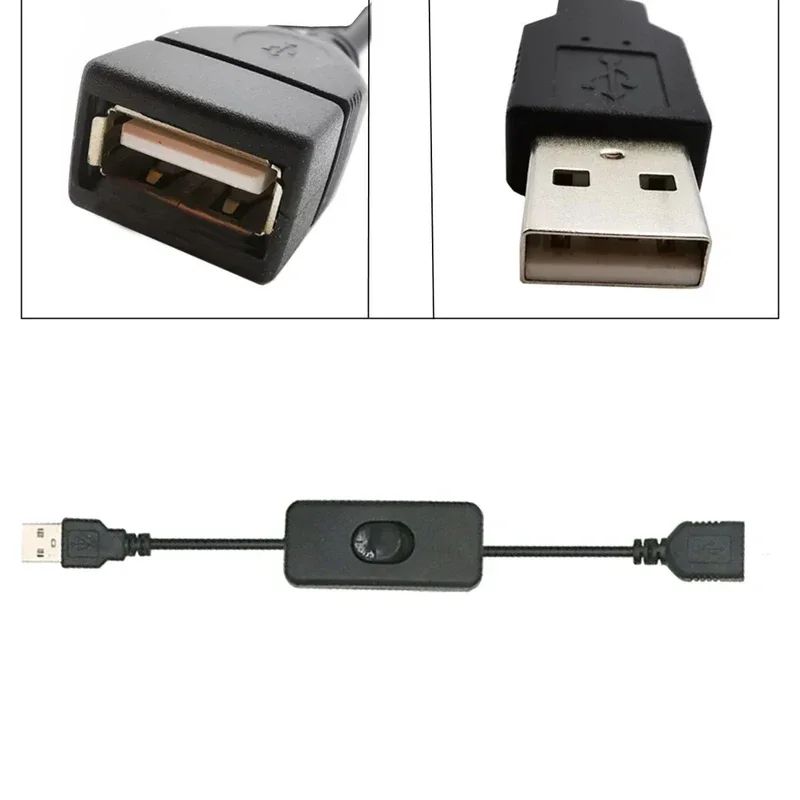 USB On Off Switch Extension Cable For Lamps Fans And LED Devices 3