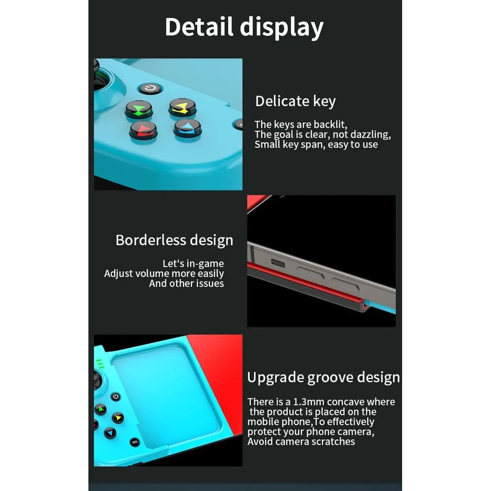 D3 Pro Wireless Mobile Game Controller Bluetooth Stretchable Gamepad For Android IOS 9