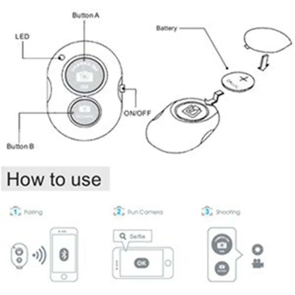 PocketSnap Bluetooth Selfie Remote For IOS Android 4