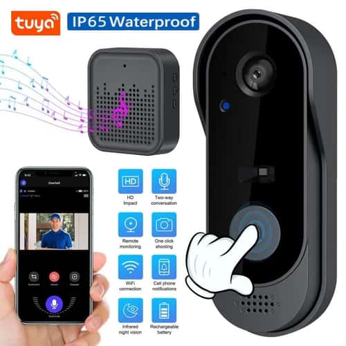 Tuya Smart WiFi Video Doorbell Camera with Two-Way Audio & Night Vision