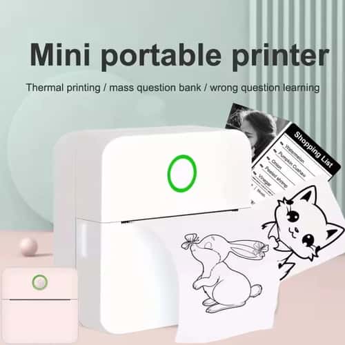 PocketPrint Mini Portable Printer – Inkless Thermal Sticker & Photo Printer