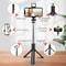 Bluetooth Selfie Stick Tripod With Fill Light Remote Foldable Phone Stand For Vlogging And Live S 4