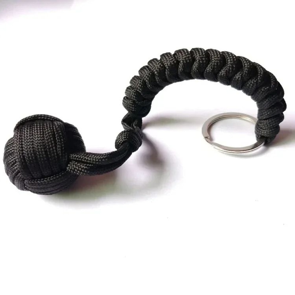 Paracord Monkey Fist SelfDefense Umbrella Rope Keychain 7