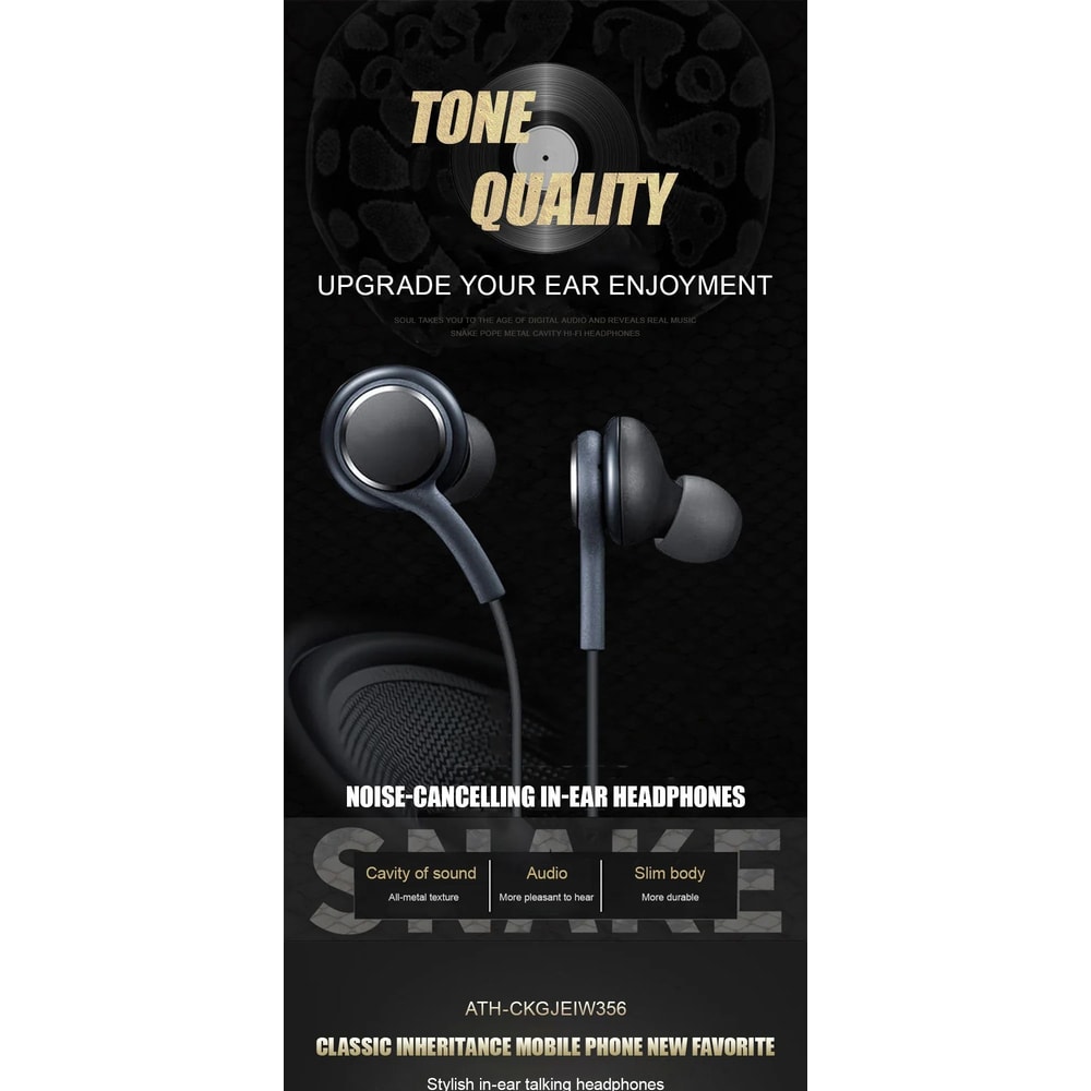 USBC Wired Earphones For Samsung Galaxy HiFi Sound BuiltIn Mic Comfort Fit 0